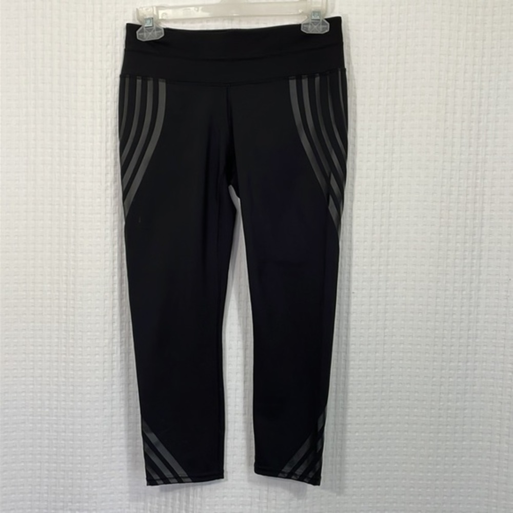 Athleta Black Leggings with Gray Stripes - Picture 6 of 9